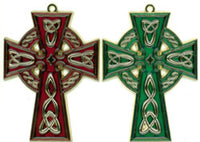 Celtic Cross-Green / Standard - White: