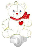 Teddy Bear - White with Gold / Standard - White: