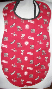 College Team Adult Clothing Protector (Bib)- made with NCAA/College Team fabric-Handmade