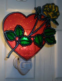 HEART WITH ROSE / Standard - White: