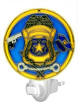 Police Shield / Standard - White: