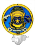 Police Shield / Standard - White: